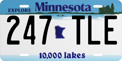 MN license plate 247TLE