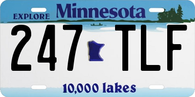 MN license plate 247TLF