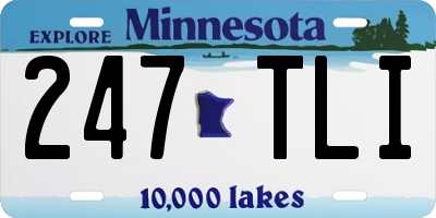 MN license plate 247TLI