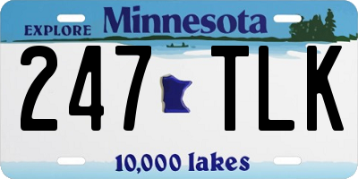 MN license plate 247TLK