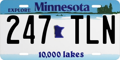 MN license plate 247TLN
