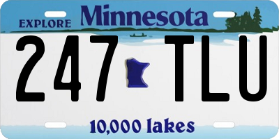 MN license plate 247TLU