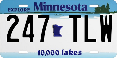 MN license plate 247TLW