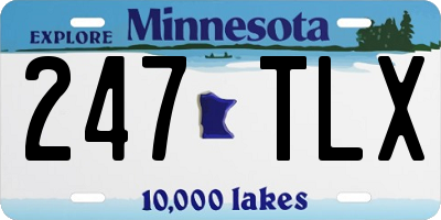 MN license plate 247TLX