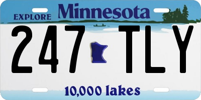 MN license plate 247TLY