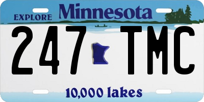 MN license plate 247TMC
