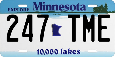 MN license plate 247TME