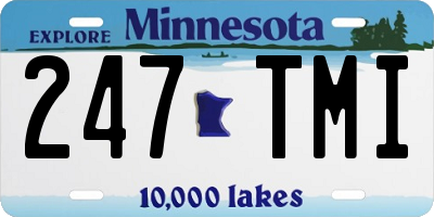 MN license plate 247TMI