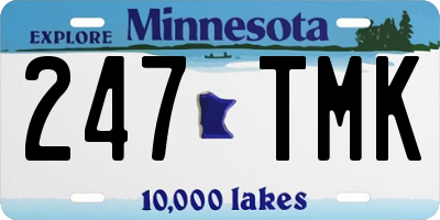 MN license plate 247TMK