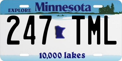 MN license plate 247TML