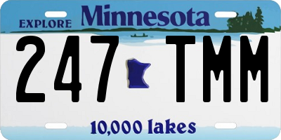 MN license plate 247TMM