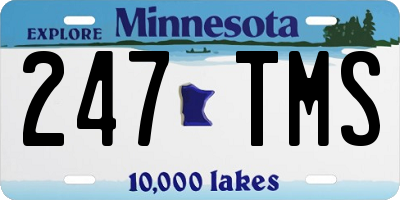 MN license plate 247TMS