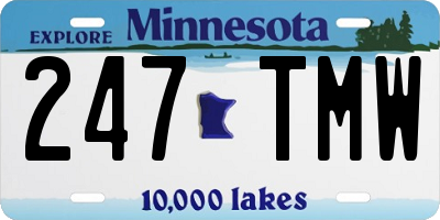 MN license plate 247TMW