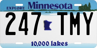 MN license plate 247TMY