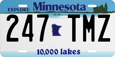 MN license plate 247TMZ