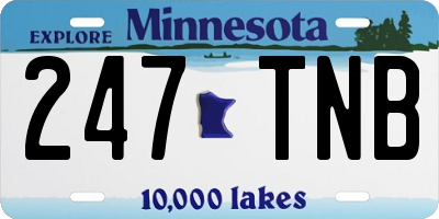 MN license plate 247TNB