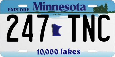 MN license plate 247TNC