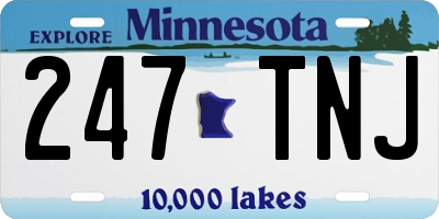 MN license plate 247TNJ
