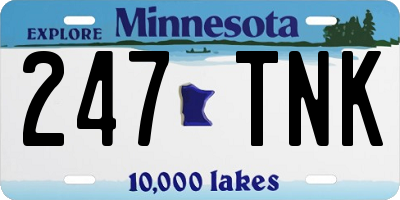 MN license plate 247TNK