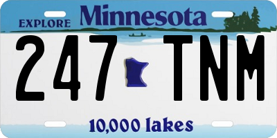 MN license plate 247TNM