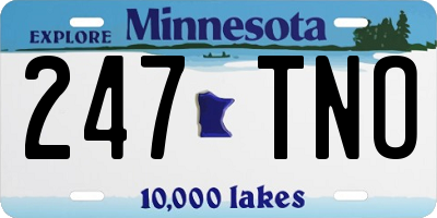 MN license plate 247TNO