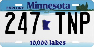 MN license plate 247TNP