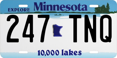 MN license plate 247TNQ