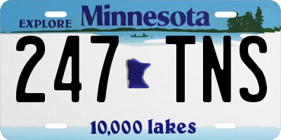 MN license plate 247TNS