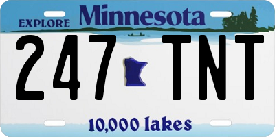 MN license plate 247TNT