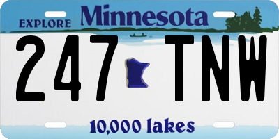 MN license plate 247TNW