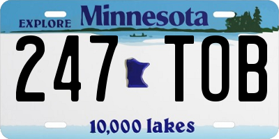 MN license plate 247TOB