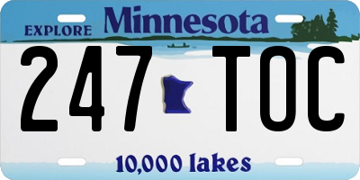 MN license plate 247TOC
