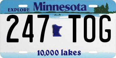 MN license plate 247TOG