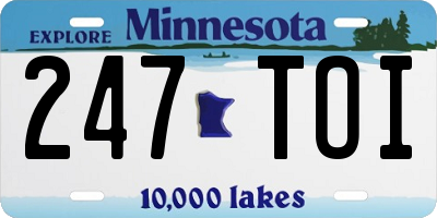 MN license plate 247TOI