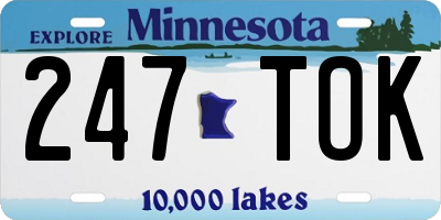 MN license plate 247TOK