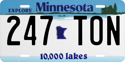 MN license plate 247TON