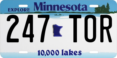 MN license plate 247TOR