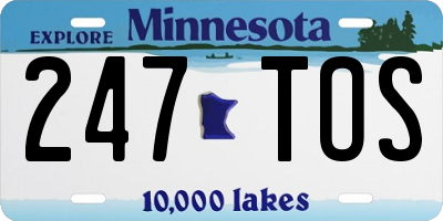 MN license plate 247TOS
