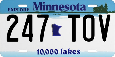 MN license plate 247TOV