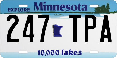 MN license plate 247TPA