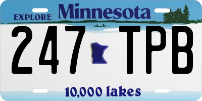 MN license plate 247TPB