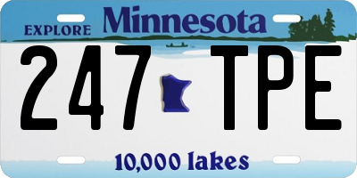 MN license plate 247TPE