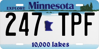 MN license plate 247TPF