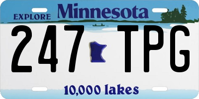 MN license plate 247TPG