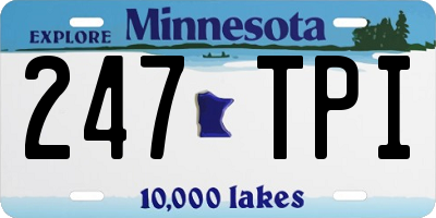 MN license plate 247TPI
