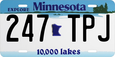 MN license plate 247TPJ