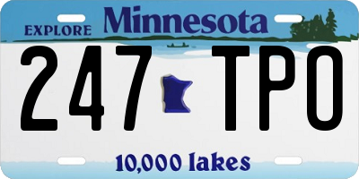 MN license plate 247TPO