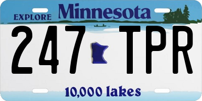 MN license plate 247TPR