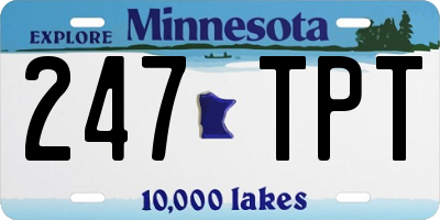 MN license plate 247TPT