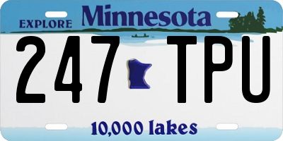MN license plate 247TPU